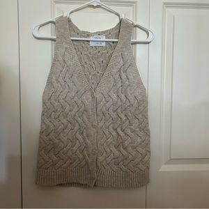 Zara Crochet Beige Sweater Vest